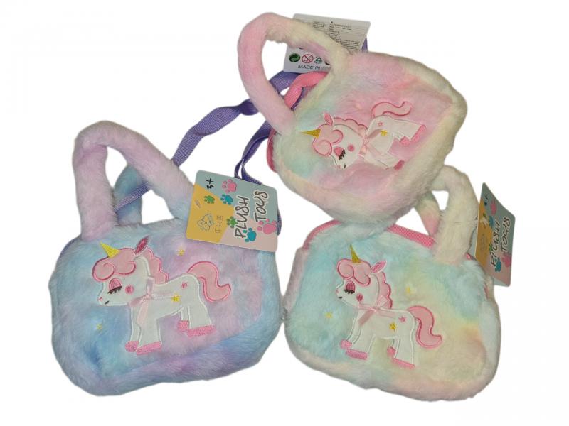 CARTERITA PELUCHE UNICORNIO 18X13CM