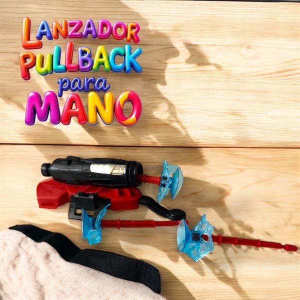 BRAZALETA LANZA TAZOS PULL BACK EN BOLSA 16CM