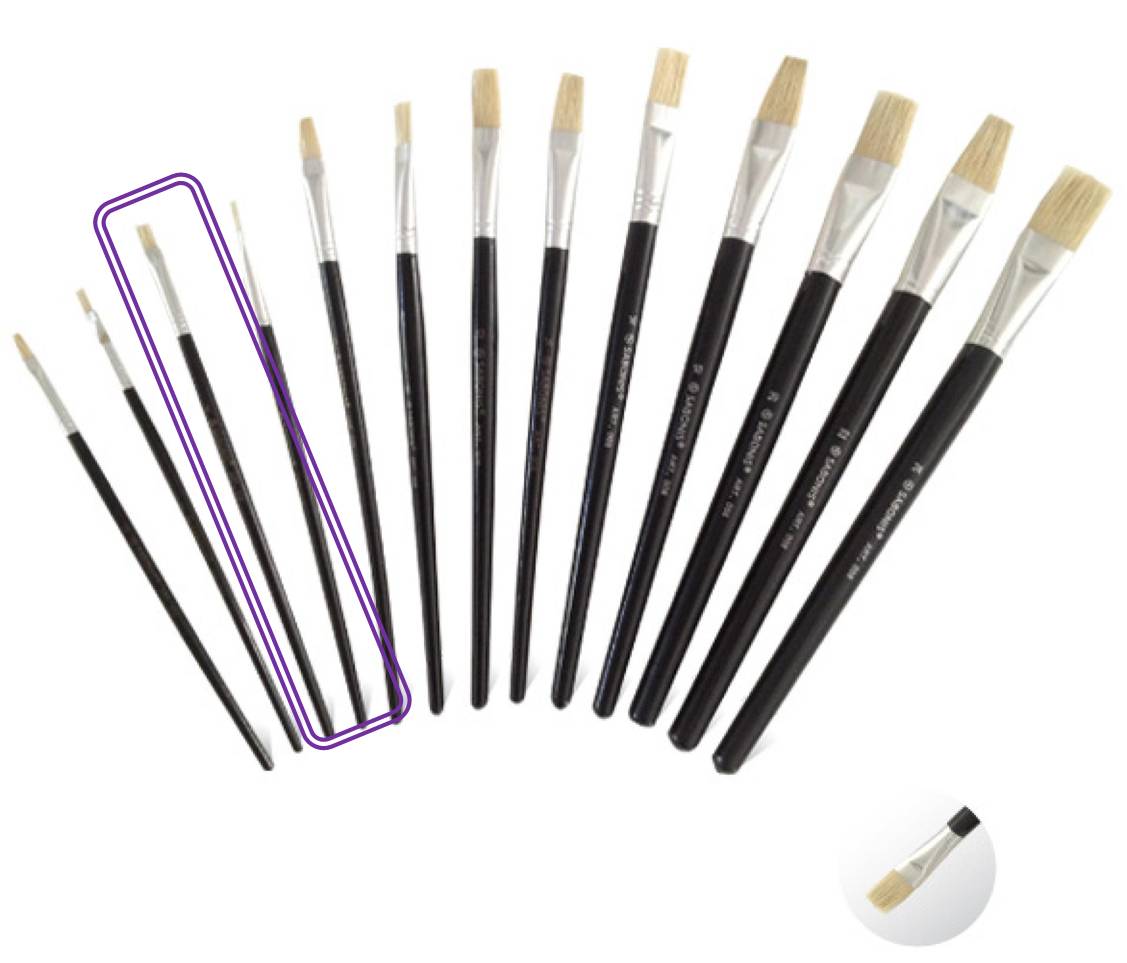 PINCEL ESCOLAR CHATO Nº 4 X UNID