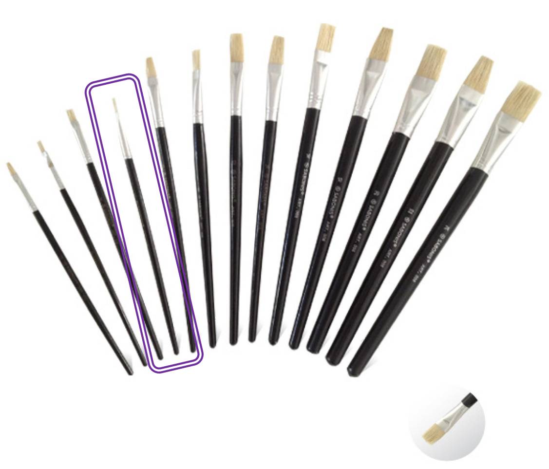 PINCEL ESCOLAR CHATO Nº 6 X UNID