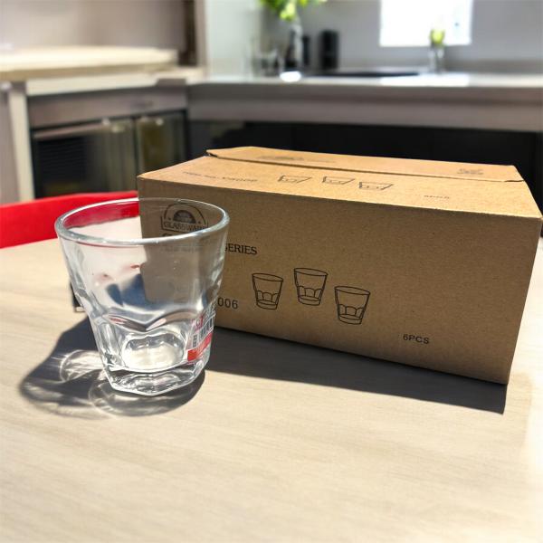 VASO FACETADO 130ML X 6 UNID(SODA)