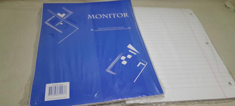 REPUESTO ESCOLAR MONITOR X 48 HOJAS RAYADO