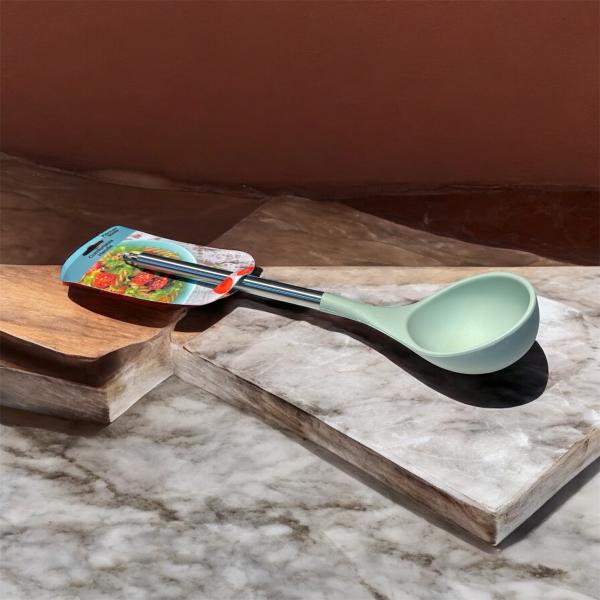 CUCHARON SILICONA M/ACERO 31CM