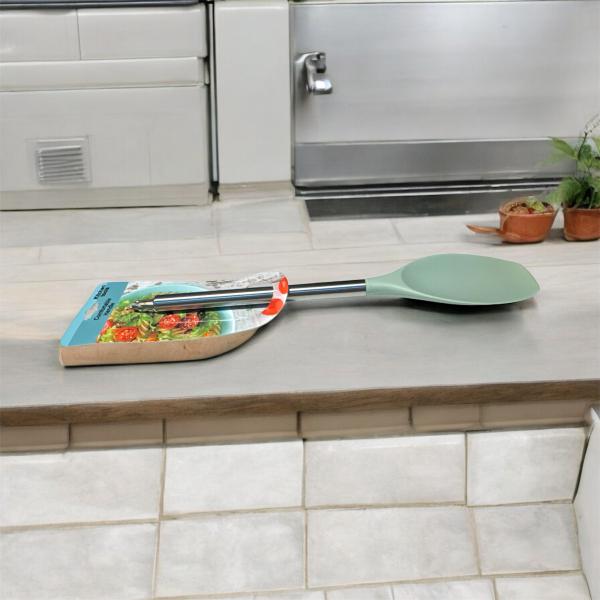 CUCHARA SILICONA M/ACERO 32CM