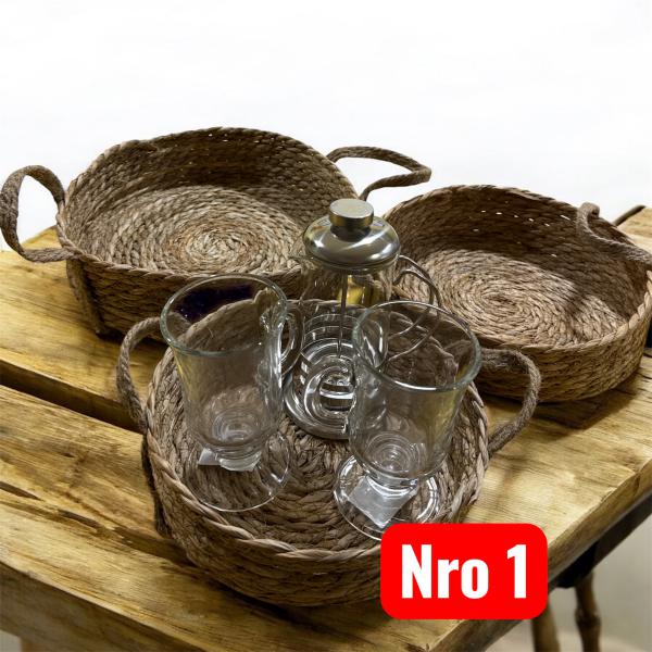 BANDEJA REDONDO RATAN ASAS N°1 24X6CM