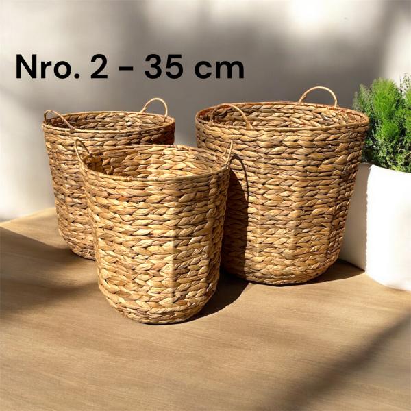 CESTA PORTAMACETA RATAN ASAS 33X35CM N°2