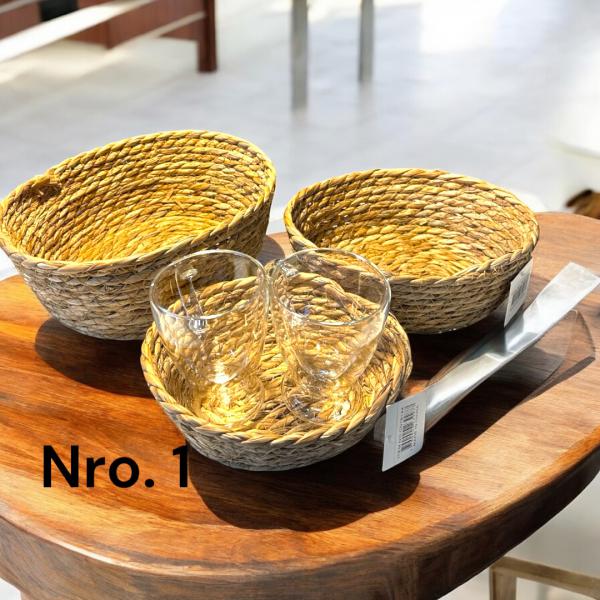 CESTO OVAL RATAN 20X6CM N°1