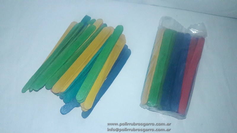 PALITO HELADO COLOR 11CM X 50UNID