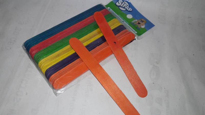 PALITO HELADO JUMBO COLOR 15CM X 30 UNID