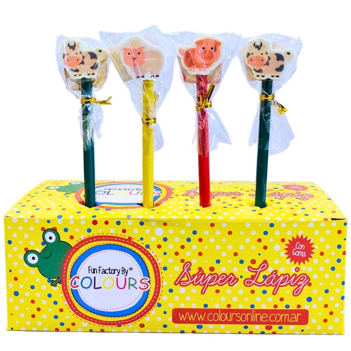 LAPIZ C/GOMA ANIMALITOS GRANJA