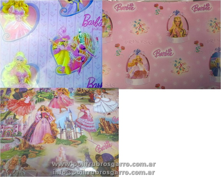 PAPEL DE FORRAR BARBIE PRINCESAS