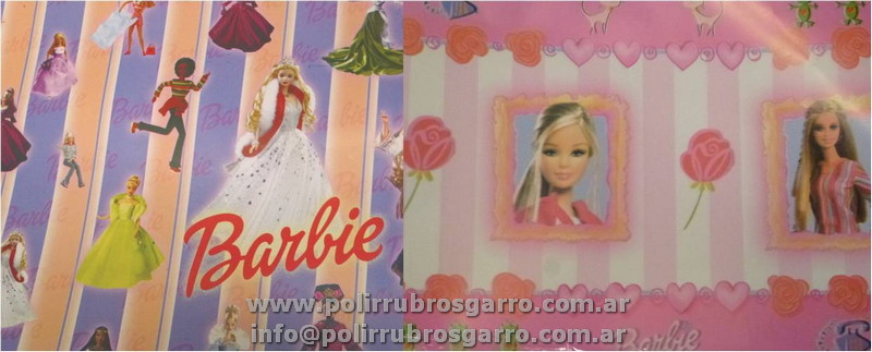 PAPEL DE FORRAR BARBIE RAYAS