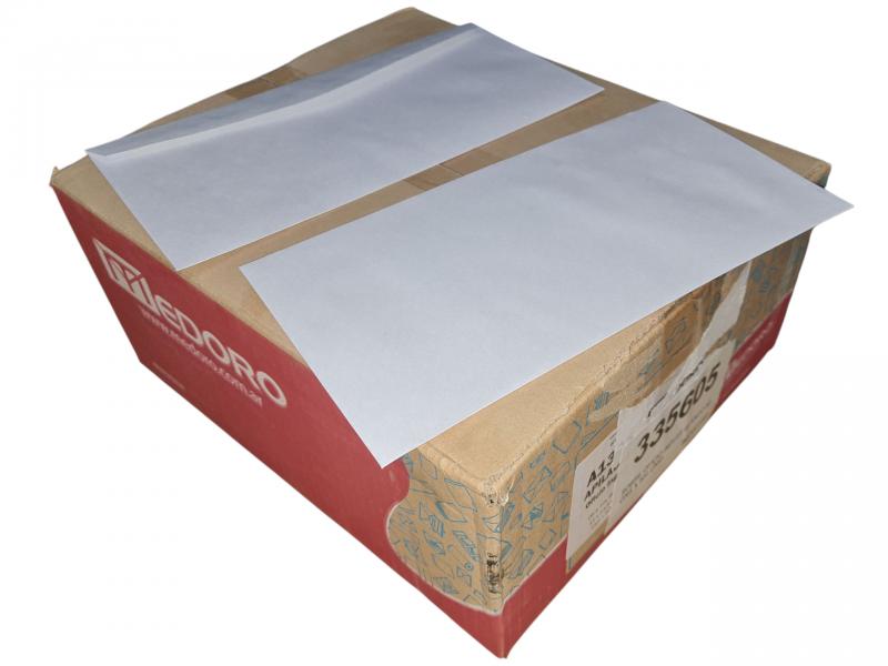 SOBRE OFICIO INGLES BLANCO 90 GRS X 500 UNID