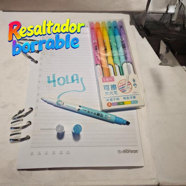 RESALTADOR PASTEL BORRABLE BENABI X 6 UNID