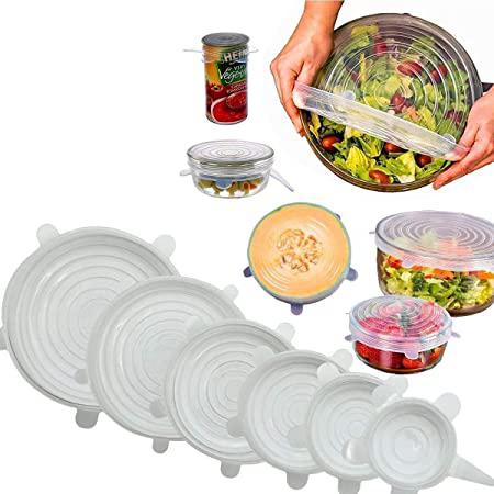 TAPAS DE SILICONA ADAPTABLES X 6 UNID