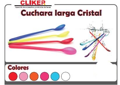 CUCHARA LARGA CRISTAL COLOR
