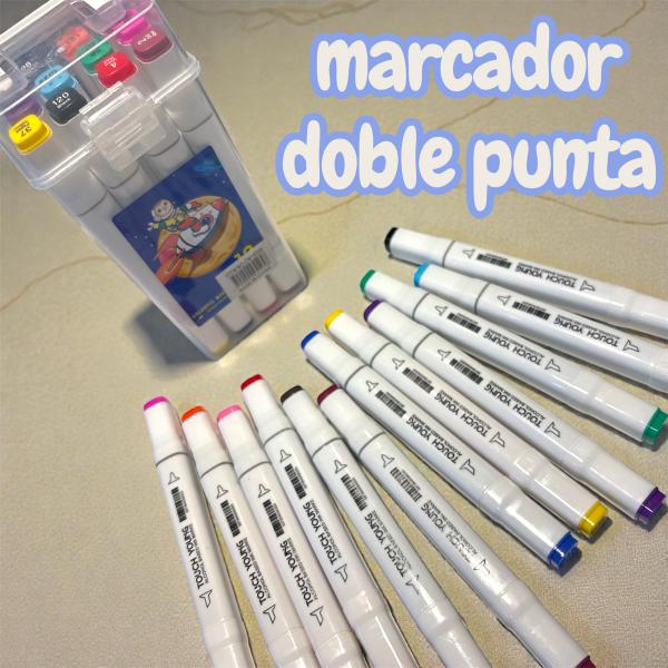 MARCADOR ARTISTICO DOBLE PUNTA X 12UNID
