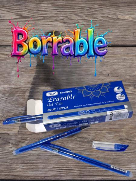 BOLIGRAFO BORRABLE AZUL X UNID