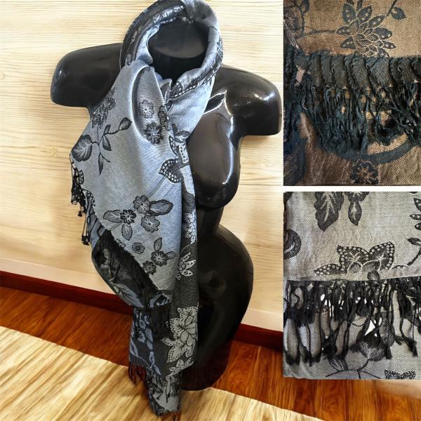 PASHMINA ESTAMPADA FLOR DE LOTO 70*180