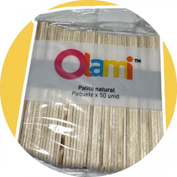 PALITO HELADOS X 50 (NATURAL) OLAMI