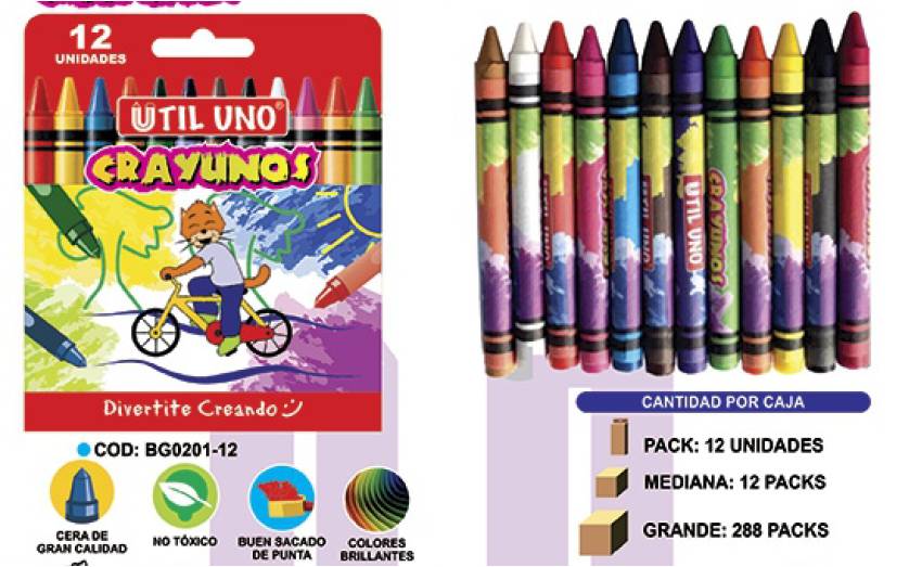 CRAYONES UTIL UNO X 12 COLORES