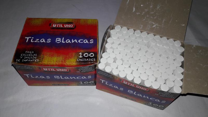 TIZA BLANCA X100 UNID UTIL UNO