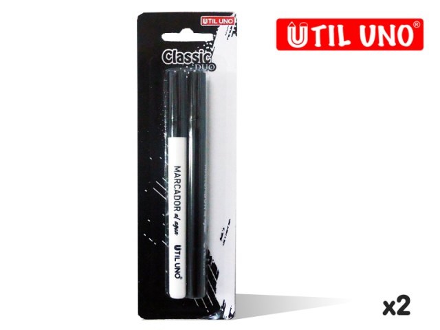 FIBRON AL AGUA UTIL UNO BLANCO/NEGRO X 2 UNID