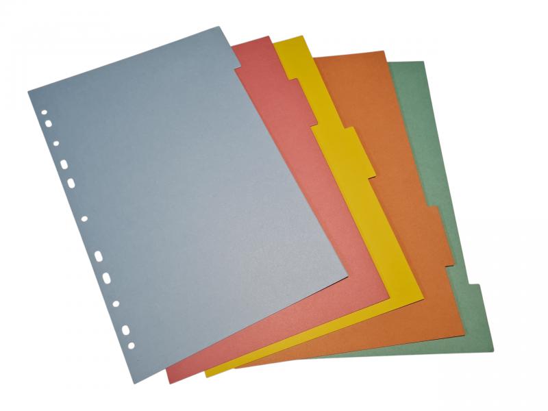 SEPARADOR A4 COLOR 5 HS C/SOLAPA