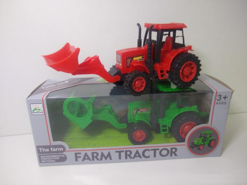 TRACTOR CON IMPLEMENTO FRICCION 22X9CM