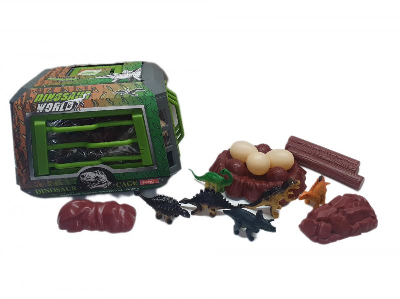 VALIJA JAULA DINOSAURIOS + ACC 19X12CM