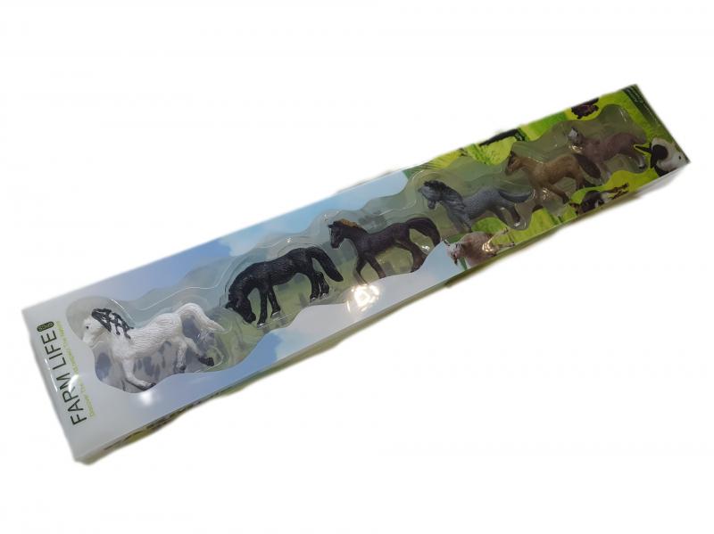 CABALLO X 6 UNID CAJA PVC 43X6CM