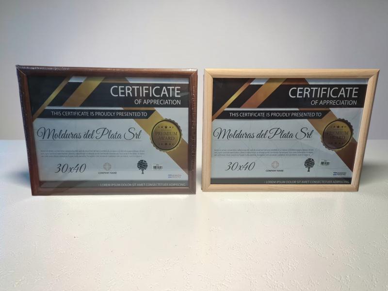 PF 30*40CM MADERA MEDIA CAÑA DIPLOMA 2 COLORES