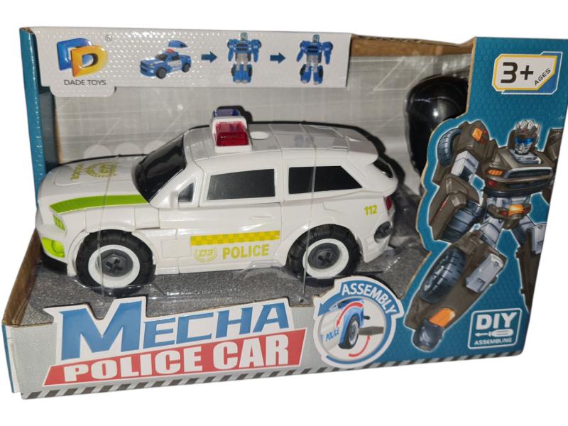 AUTO POLICIA TRANFORMER DESARMABLE 21X13CM
