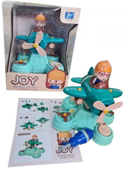 AVION DESARMABLE+MUÑECO 22X15CM