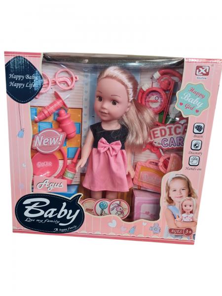 MUÑECA AGUS GRANDE DOCTORA+ACC 39X36CM