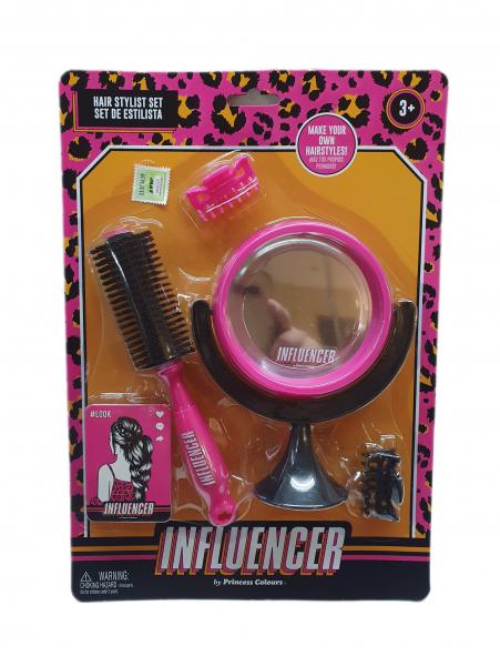 SET BELLEZA*INFLUENCER ESPEJO/CEPILLO 5 ACC 30X21CM