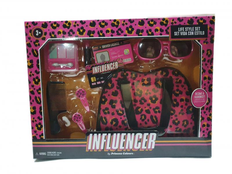 SET BELLEZA*INFLUENCER CARTERA 8 ACC 28X37CM