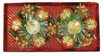 PORTAVELA NAVIDEÑO ROJO X 2 UNID