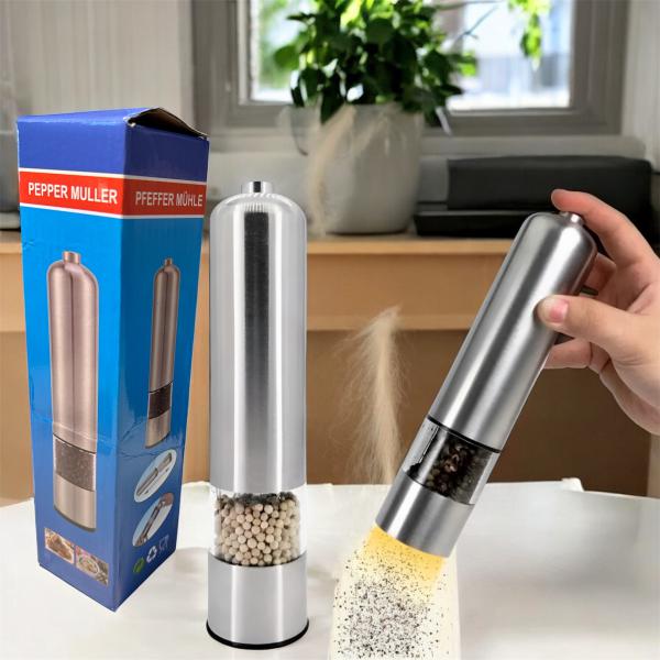 PIMENTERO ACERO A PILA 22CM