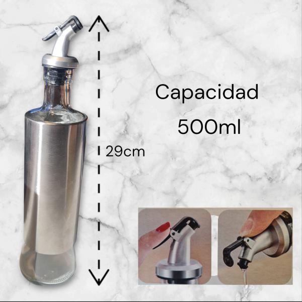 ACEITERO/VINAGRERO C/ACERO 500ML 29CM