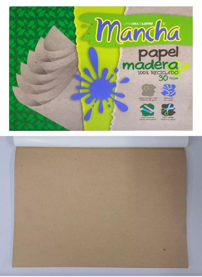 BLOCK MANCHA A4 PAPEL MADERA 30HS