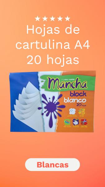 BLOCK MANCHA A4 BLANCO X 20HS