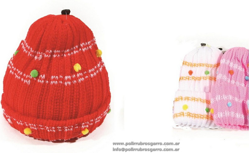 GORRO LANA BEBE C/POMPONCITO