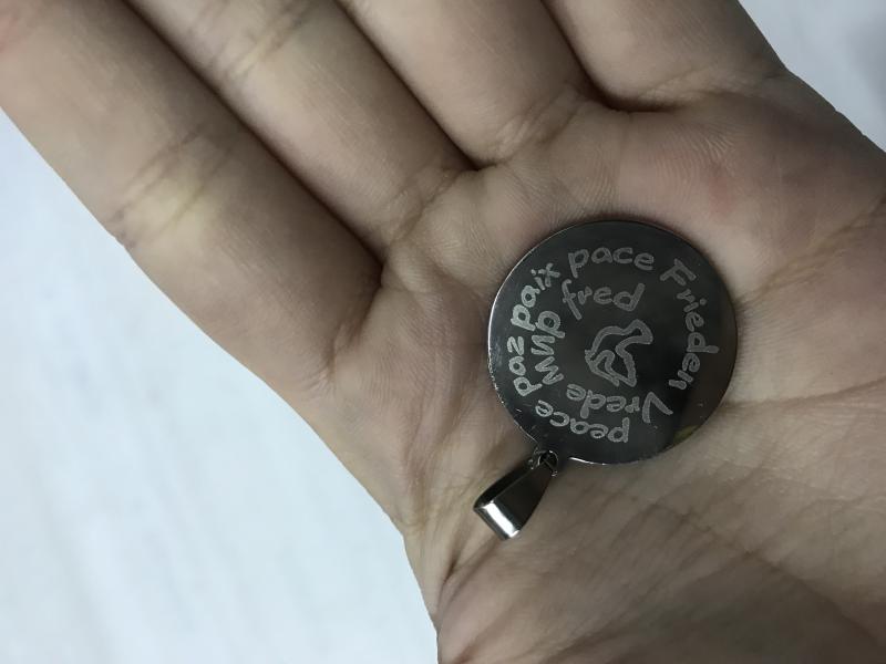 DIJE A.QUIR REDONDO PALABRA 25MM