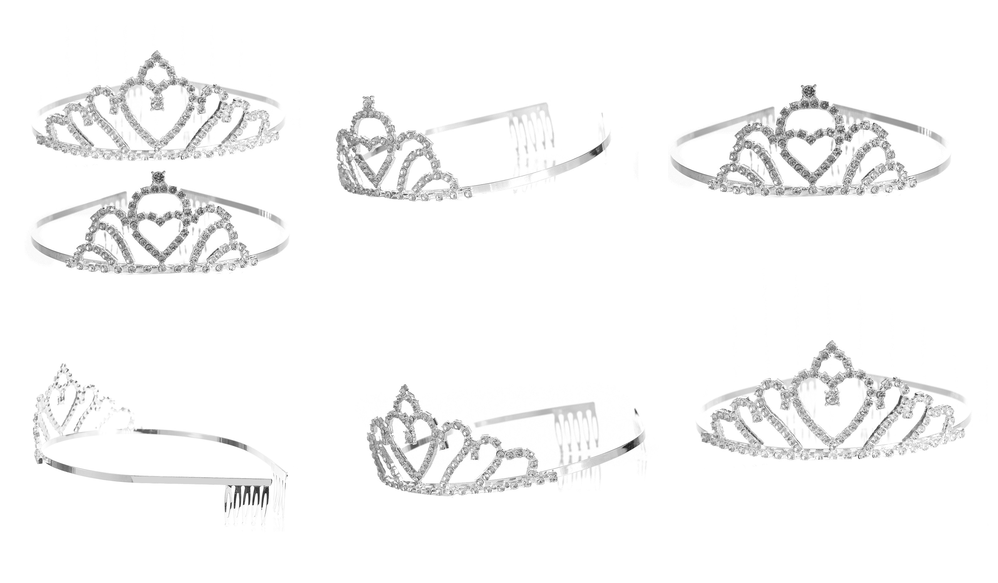 VINCHA CORONITA METAL STRASS X UNID