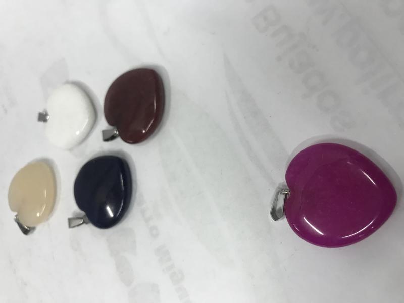 DIJE A.QUIR CORAZON PIEDRA 30MM