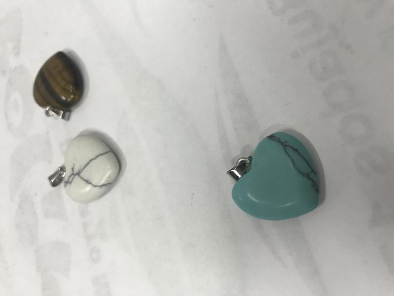 DIJE PIEDRA CORAZON 25MM