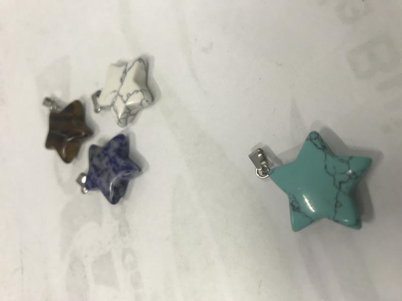 DIJE PIEDRA ESTRELLA 25MM