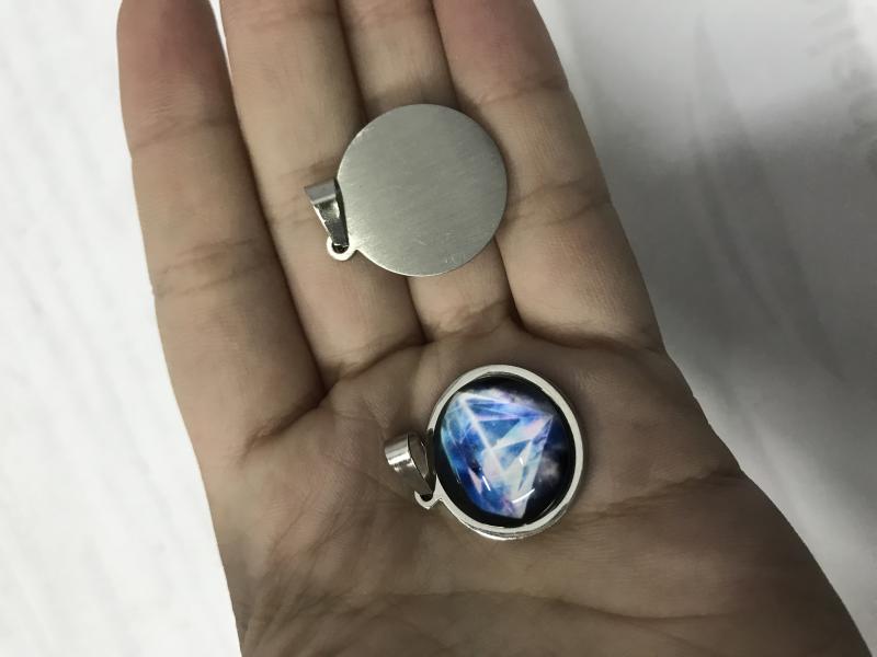 DIJE A.QUIR REDONDO F/DIAMANTE PIEDRA 20MM