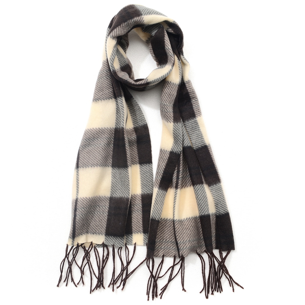 BUFANDA POLAR CUADRILLE CLARO 30*150